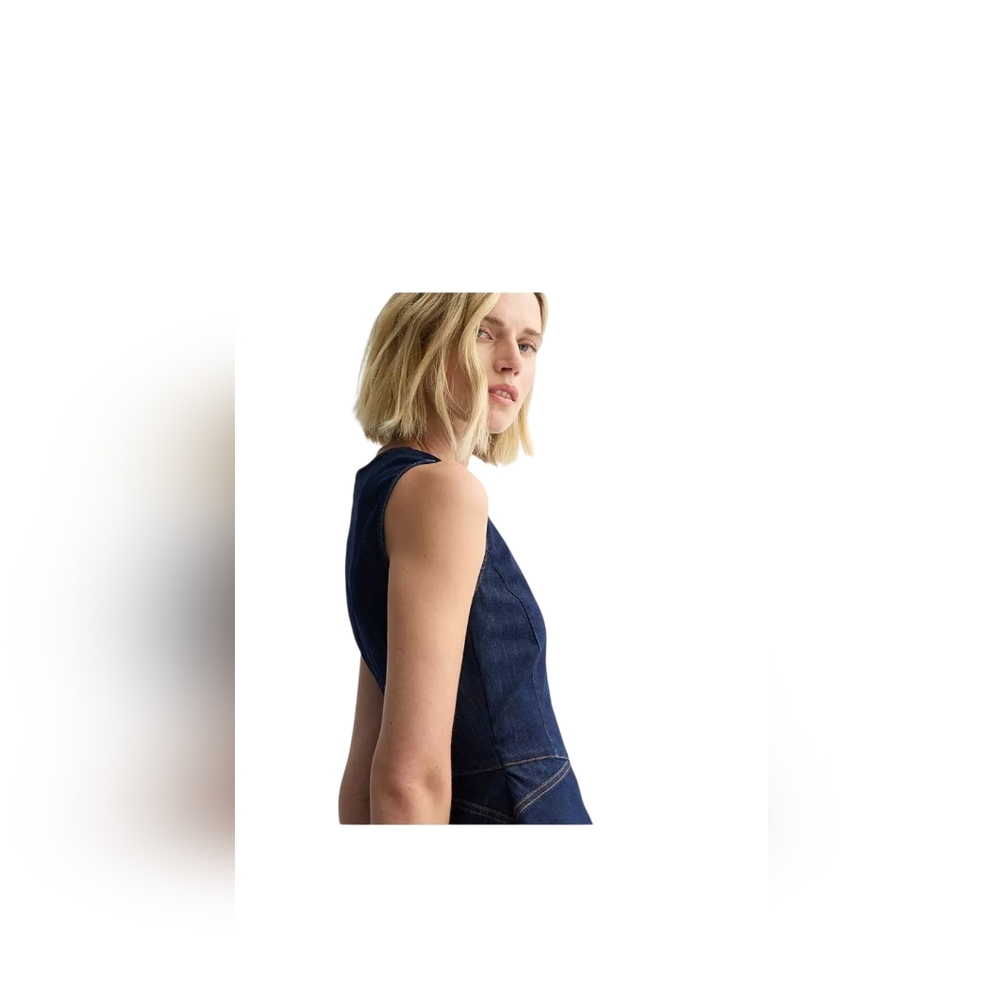 NINE WEST Navy Blue Sleeveless Dress - Picture 4 of 11